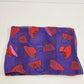 Vintage Purple Lavender Floral Hat Print Retro Scarf Korea