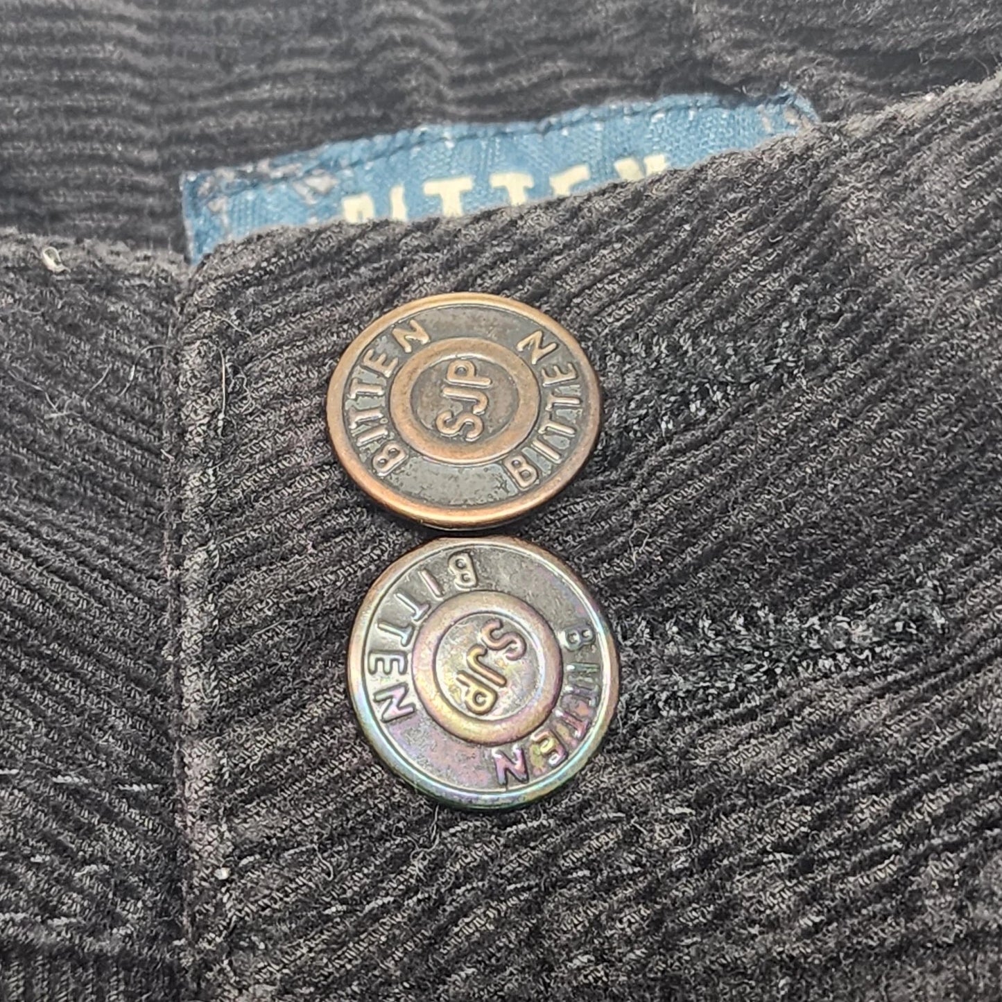 Bitten Black Corduroy Jeans Sarah Jessica Parker Size 10 Straight Leg SJP Suede