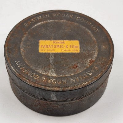 Eastman Kodak Panatomic-X Empty 4" Film Reel Storage Canister Vintage