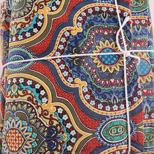 4 Pcs Fabric Paisley Sewing Crafts Decor Red Blue Green Cut 4+ Yards Remnants