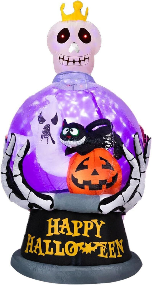 6 ft Airblow Halloween Inflatable Globe Ghost Skeleton Pumpkin lightup