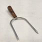 Wide Two Prong Carving Fork Langner Mfg Bakelite Handle Roast Holder USA Vtg