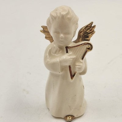 Goebel Germany Porcelain Angel with Harp Figurine Collectible Antique Rare Decor