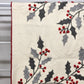 Artisan NY Home Table Runner Holly Bough Embroidered Red Trim 72"x18" Holiday