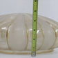 Amber Glass Ceiling Light Shade 12" Ribbed Pumpkin Flush Mount 9" Fitter Vintage