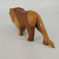 Hand Carved Wood Lion Sculpture Roaring African Folk Art Figure 9" Vintage