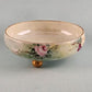 TV Limoges France Bon Bon Bowl 5" Hand Painted Footed Pink Roses Porcelain China