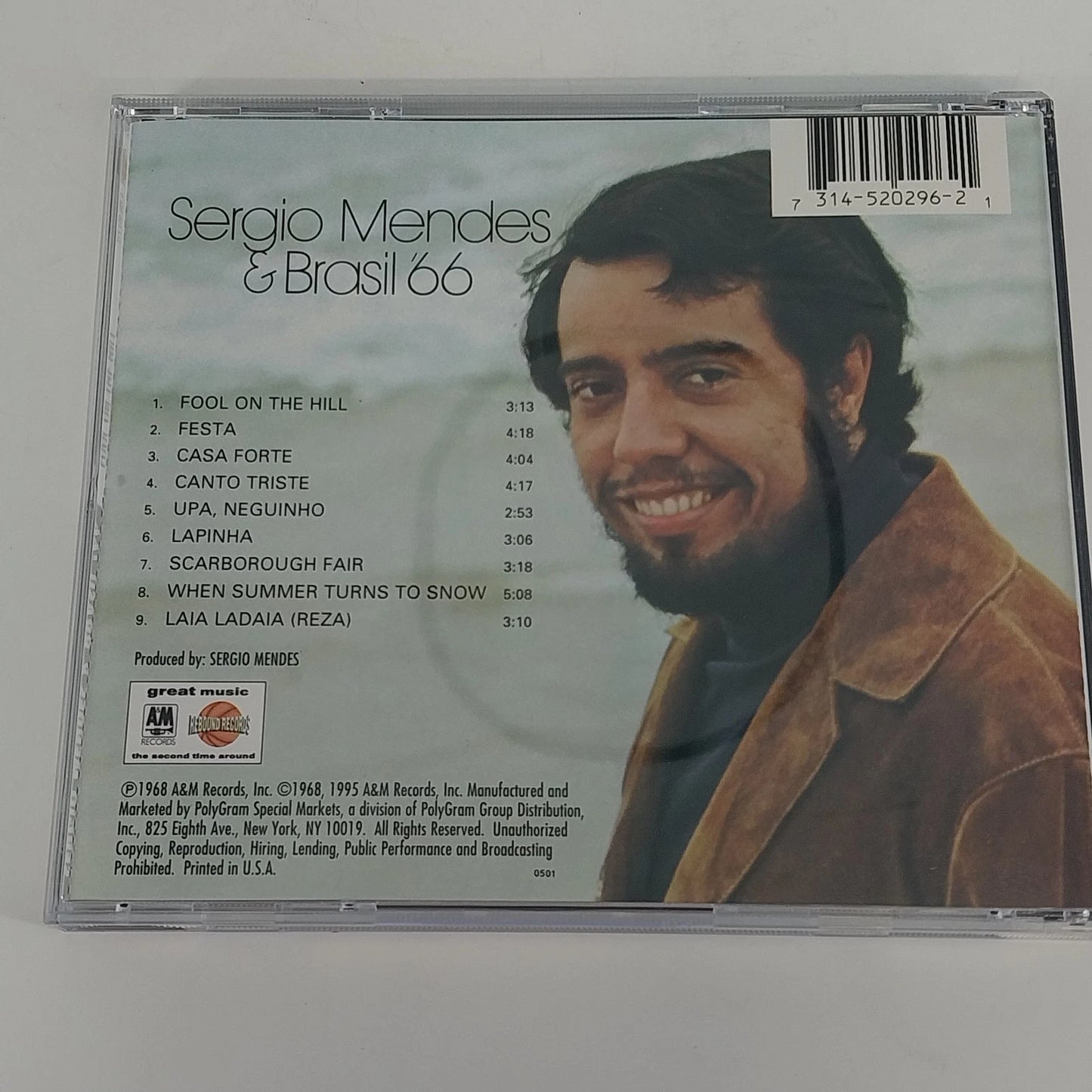 Sergio Mendes & Brasil '66 Fool On The Hill CD Brazilian Jazz Latin Pop A&M USA