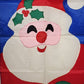 Christmas Santa Claus Decorative Heavy Nylon Yard Flag 39" x 27" Sewn Colorful