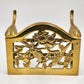 Brass Metal Gold Finish Footrest Fireplace Footman Stool Trivet Pot Warmer Stand