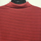 Grand Slam Golf Shirt Mens XL/XG Red Polo Black Pin Stripe Button 100% Polyester