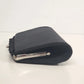 Black Evening Clutch Bag Leather Interior Minimalist Formal Handheld Purse Vtg