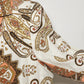 Talbots Women’s 16P Cotton Jacket Orange Paisley Floral Open Front 3/4 Sleeve
