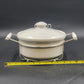 Simpson Ovenstone Casserole Dish with Lid & Silver Plated Serving Caddy 8" Vtg