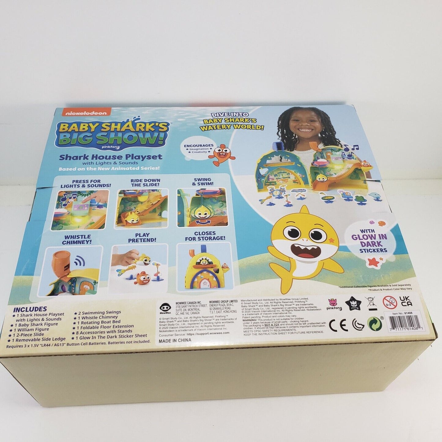 WowWee Baby Shark's Big Show Shark House Playset Lights and Sounds 25+ Pieces