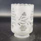 Frosted Etched Glass Lamp Shade 6.5" Cylinder w 3.25" Fitter Scalloped 4.5" Dia