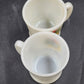 2 Anchor Hocking Fire King Rooster Milk Glass Coffee Mugs Vtg Farmhouse Kitchen