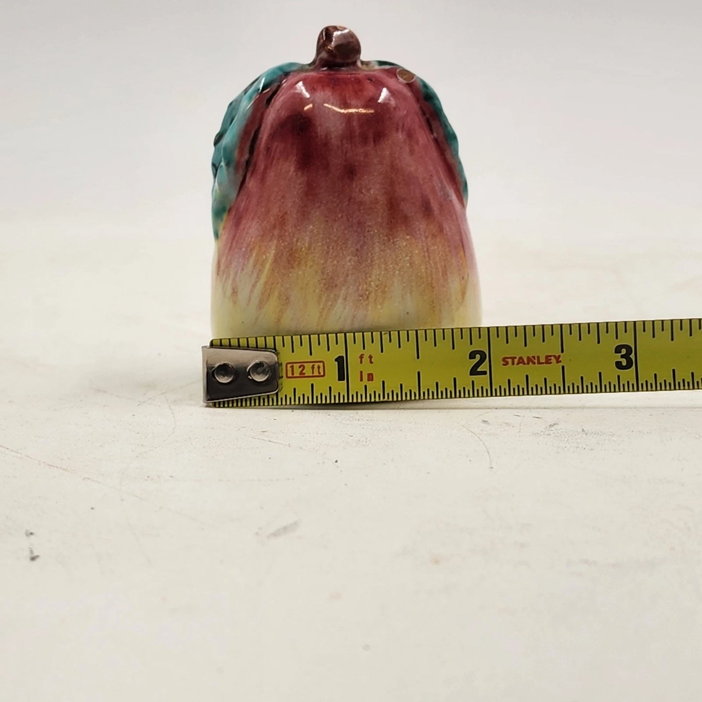 Apple & Pear Salt and Pepper Shakers Set Figural Ceramic Homemade Kitchen Decor