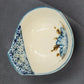 3 Japanese Ceramic Tonsui Bowls Blue Floral Hand Painted Porcelain Nabe Hot Pot