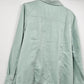 Y2K Cato Fashion Faux Suede Jacket Women’s L Seafoam Green Button Up Retro Blazer