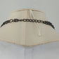 Gunmetal Chain Link Statement Necklace Oversized Circle Runway Fashion Vintage