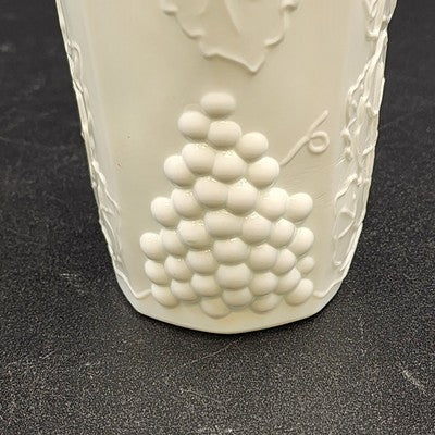 Indiana Glass Milk Glass Tumbler Harvest Pattern 3.25"x5.75" Vintage Drinkware