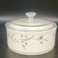 Pfaltzgraff April 2.5 Qt Casserole Dish with Glass Lid Expandable Holder USA