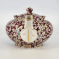 Vintage Lord Nelson Royal Brocade Chintz Teapot England Maroon Floral