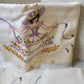 8 Pillow Case Linen Salvage AS IS for crafts Vintage Embroidery Mr Mrs Cat Girl