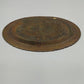 Oval Brass Serving Tray 16.25" Etched BLESSING Patina Hong Kong Mid Century