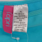 Capri Womens Tankini 2 Piece Swimsuit XL Turquoise Eyelet Lace Front Nylon Blend