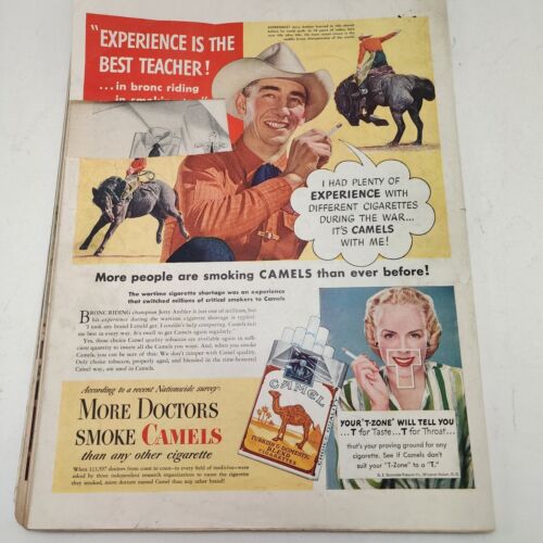 Life Magazine September 1 1947 Joh Cobb and Racing Car plus Baseball & Football