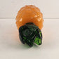 Art Glass Orange Pineapple Green Stem Hand Crafted Decorative Vegetable 6" T