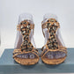 Jaclyn Smith Rimini Cork Wedge Sandals Tan Rhinestone Comfort