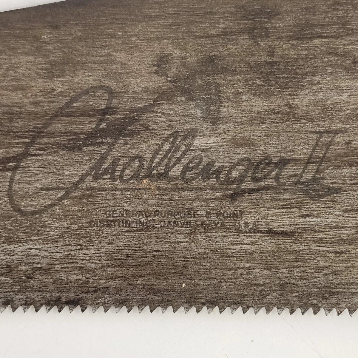 Disston Challenger II 26" Crosscut Hand Saw 8 Point Black Handle Vtg USA Tool