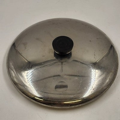 Replacement Stainless Steel Lid Cover 9" For Revere Ware Pan & Pot w Black Knobs