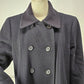 Women's Double Breasted Wool Oval Coat Buttoned Size 4 Long Classic Warm Jacket