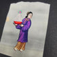 Asian Rice Paper Pith Paintings 4" Set 12 Fragile Antique 19th Century Chinese