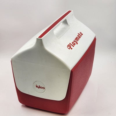 Igloo Red & White Playmate Cooler Large with Sliding Lid Ice Chest August 1979