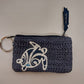 Vera Bradley Straw Zip Travel ID Case Steel Blue Medallion NWT 5 x 3 Turtle