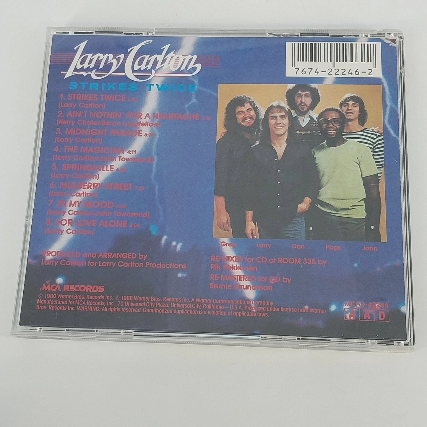 Larry Carlton Strikes Twice CD Jazz Fusion Instrumental MCA Vintage 1988