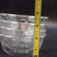 Pyrex 464 Clear Glass Custard Baking Bowls 4 Pcs Scalloped 3 Ring 10 oz USA Vtg