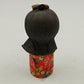 Kokeshi Style Asian Paper Doll Noise Maker Ball Colorful Crepe Paper Kimono