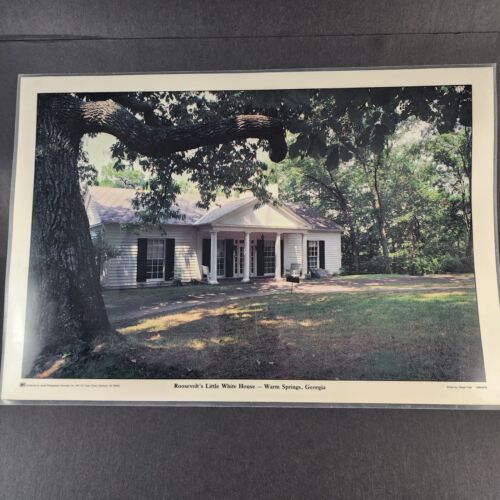 Roosevelt's Little White House Placemat Laminated Photo Vintage 17x12 Steve Yost
