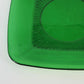 Anchor Hocking Charm Forest Green Square Luncheon Plate 8.25" Collectible Glass