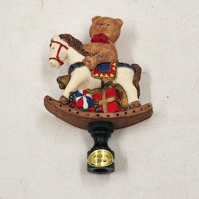 Lamp Shade Finial Polystone Teddy Bear Ornamental Gifts Rocking Horse