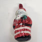 Mercury Glass Santa Christmas Ornaments Lot 7 Figural Mica Glitter Vtg No Caps