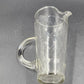 Etched Clear Glass Martini Pitcher 1 Qt w/ Stirrer Fused Handle 8"