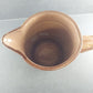 1930's Schnitzelbank German Beer Pitcher 8.5" Brown Crackle Glaze Vtg Spout Chip