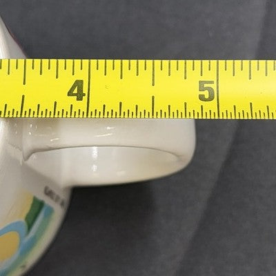 Jack Crompton Vintage White Ceramic Golf Mug Tea Cup 3.5" w Handle Golf Theme